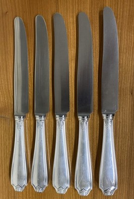Buccellati Italy Piedmont Silver Plated Dinner Knives 9 3/4  Set Of 5