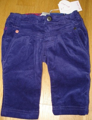 Cakewalk trousers baby jeans girl purple velour BNWT 3-6-9 9-12-18 m