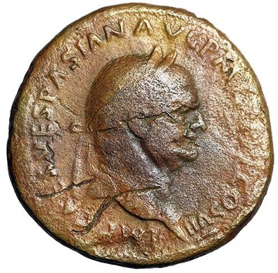 Vespasian Sestertius ''Spes Walking SC'' Rome Mint 76 AD