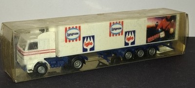 Herpa Scania Iglo Langnese Koffer Sattelzug 1:87 Modellauto in PC Schachtel 