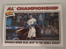 2026 Topps Heritage #276 A.L. Championship Springer Blue Jays World Series