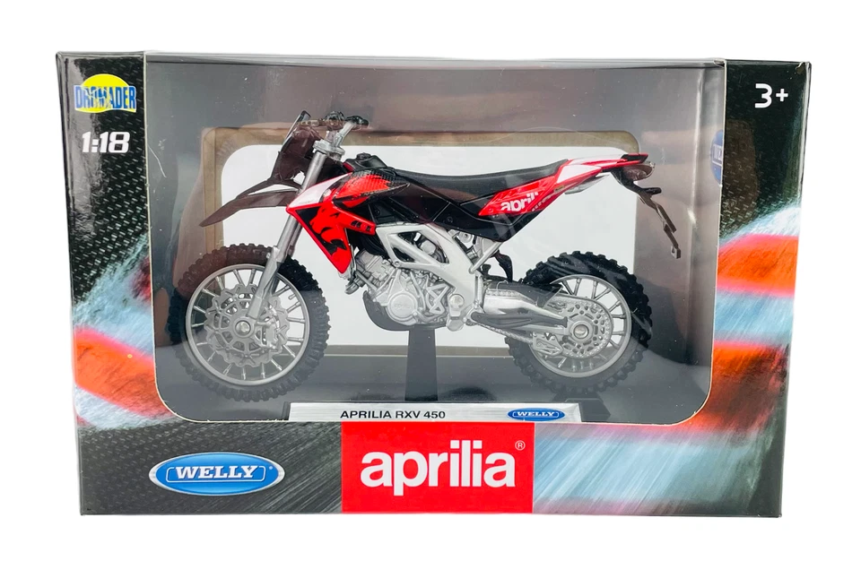 WELLY APRILIA RXV 450 1:18 DIE CAST METAL NEU IM KASTEN - Bild 4 von 4
