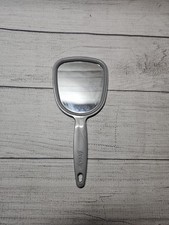 Vintage Goody Hand Held Mirror With Handle - Gray, Plastic, Made In USA-8.75"x4โ
