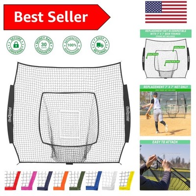 Exclusive 7x7 ft Baseball Replacement Net with Strike Zone - Frame Not Included