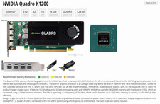 NVIDIA Quadro K1200 4GB GDDR5 Graphics Card  4x mini-Display Port  Full Profile