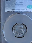 1923 Buffalo Nickel : CAC MS64 Witterbrick
