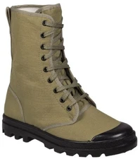 MIL-TEC French Style 9-Hole Canvas Combat Boots - Men's, Olive : 12831500-045