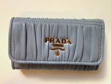 100 Authentic Brand NEW Prada Key Pouch with Gold Triangle Prada logo with BOX