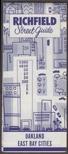 Richfield Gasoline Street Guide Map Oakland & East Bay Cities 1956