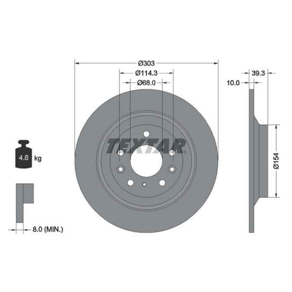 Textar 2X Bremsscheibe 92324803-image