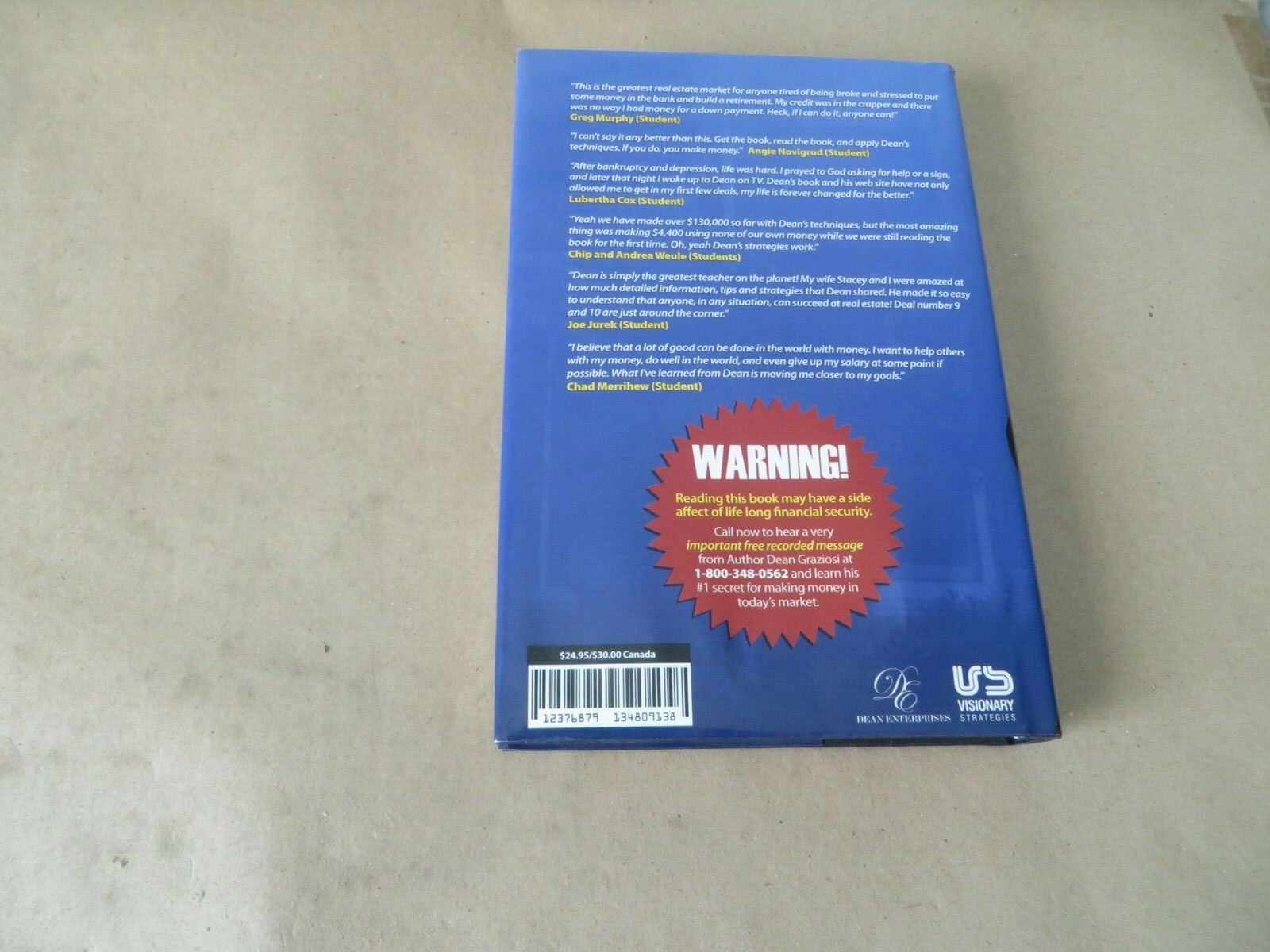 YOUR TOWN YOUR REAL ESTATE PROFITS BY DEAN GRAZIONSI HC 1ST PRINTING 2009 |  eBay