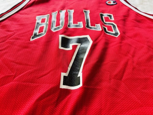 Vintage 1990s Toni Kukoc Chicago Bulls Champion NBA Jersey Youth XL boys - Picture 5 of 15