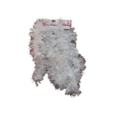 9 Feet White Festive Christmas Snow Tree Tinsel Garland Ornament Ball Cut decor