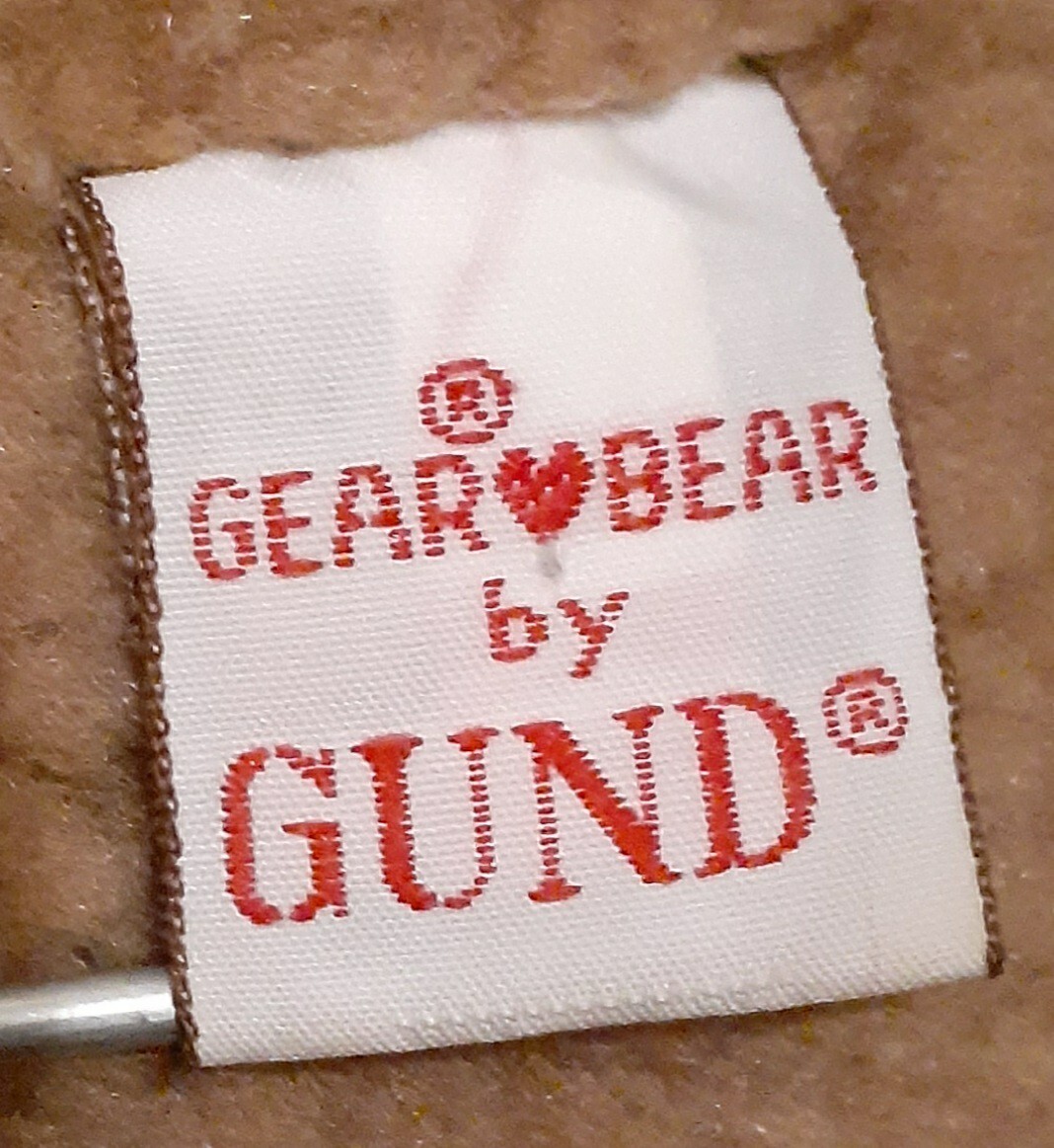 ❤️ Gund GEAR BEAR ❤️ Vintage 1986 Teddy Bear with Bow