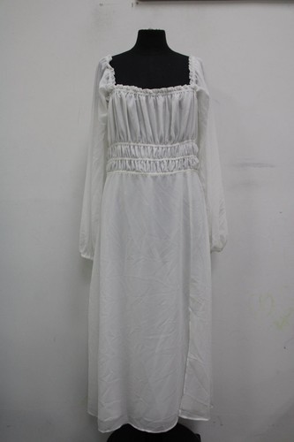 Leyden Womens Ivory Long Sleeve Square Neck Midi Dress Size XL