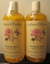 Lot of 2 Crabtree Evelyn Summer Hill Bath Shower Gel Body Wash 16.9 oz Each