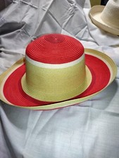 First Issue By Liz Claiborne Up Brim Sun Hat Yellow And Red New W/Tags