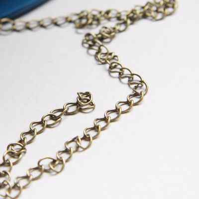 6 Feet Oxidized Brass Extension Chains-Brass Base-Waved Oval 5x4mm 421C02 160SB4