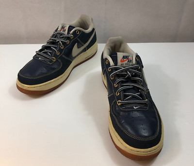 Nike Air Force 1 One Boys Obsidian Navy Blue Gum Bottom Size 7 Y Or 8.5 Women