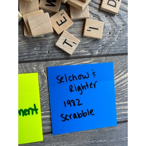 Vintage 1982 Scrabble Replacement Game Tiles Selchow & Righter - Picture 4 of 4