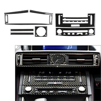 5PCS Carbon Fiber Air Vent AC&CD Panel Cover Set für Lexus IS250 IS350 14-18 DE