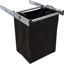 Full Extension Pullout Laundry Hamper with Removable Bag Polished Chrome