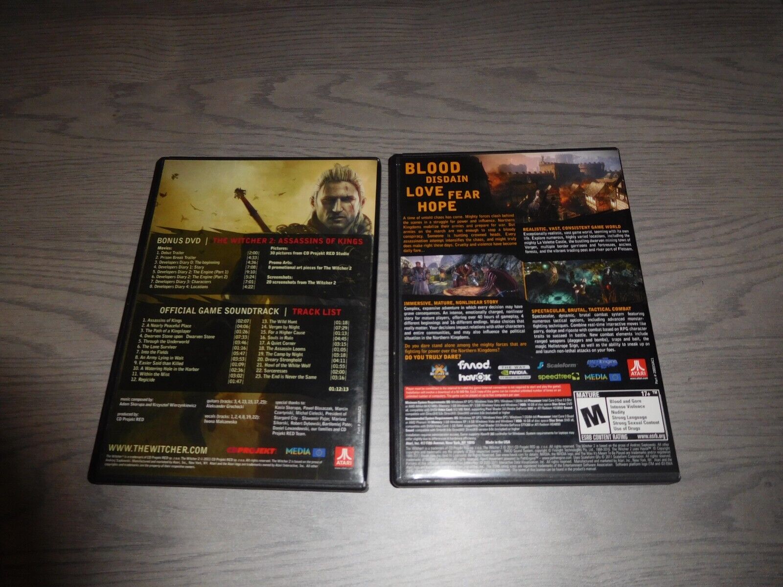 The Witcher 2: Assassins of Kings (PC version) Collectors Edition.  742725278776