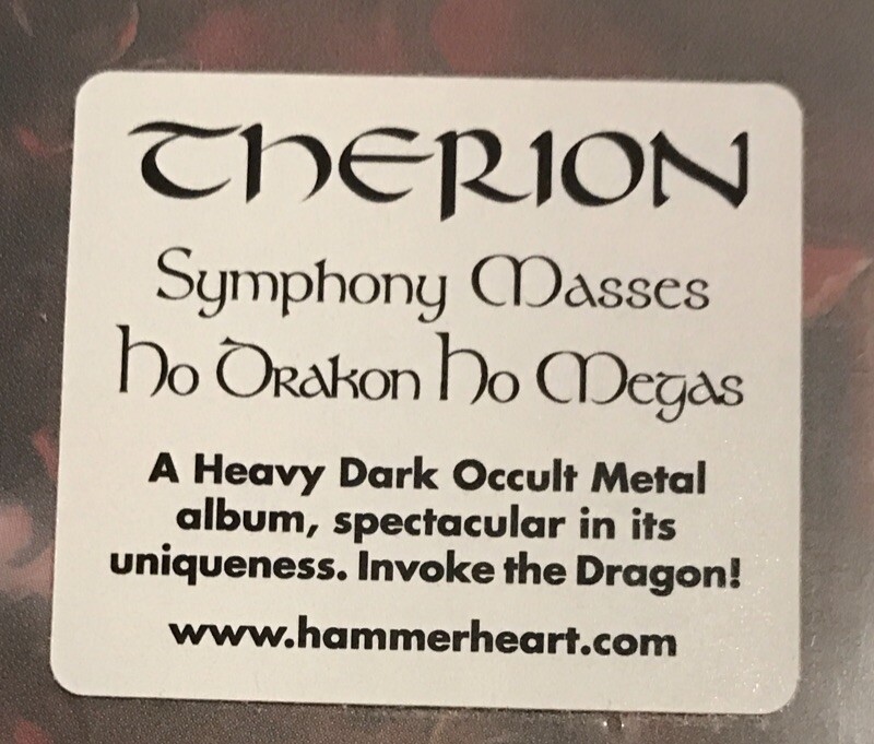 Therion - Symphony Masses: Ho Drakon Ho Megas CD 2022 Hammerheart