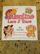 Valentine Lace  Trace Kids Set Animals Pull Laces Thru Holes