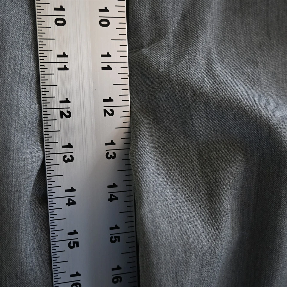 Joseph & Feiss 42x30 灰色打褶羊毛男式正装裤 — 第 3/4 张图片