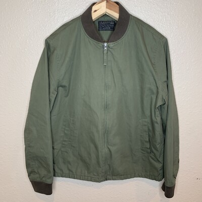 Vintage J CREW Field Jacket Adult Medium Army Green Outerwear NX