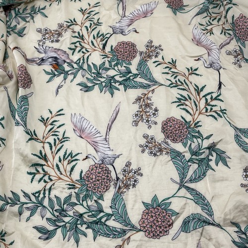Zara Jacket Kimono Open Women Sz XS Spring Summer Floral Crane Bird Hippie Boho - Picture 6 of 12