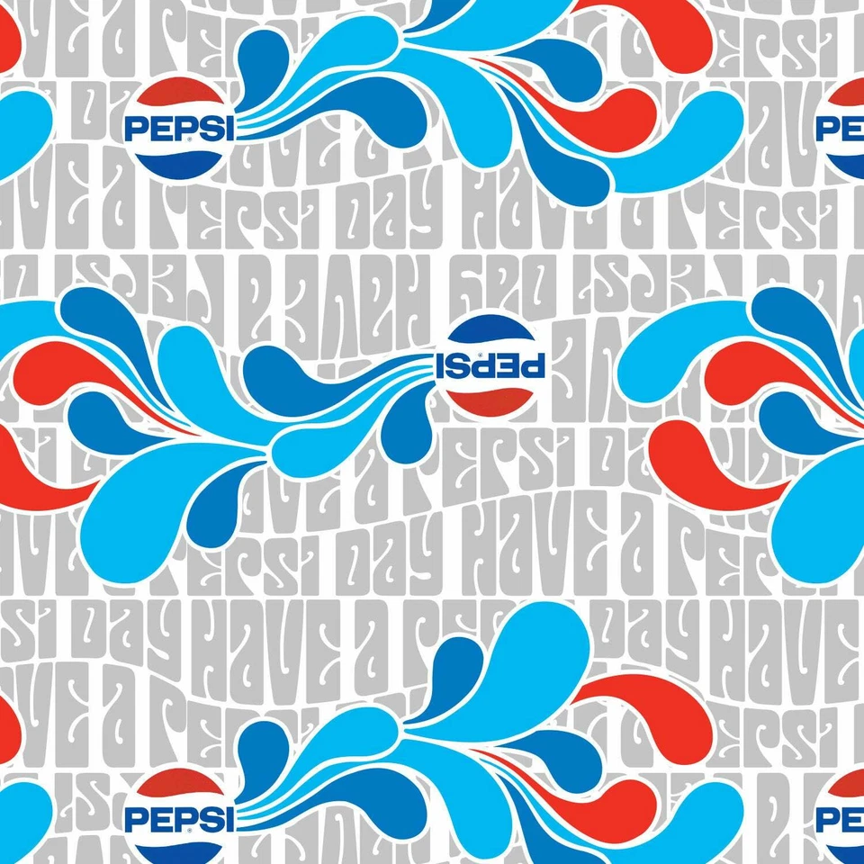 CAMELOT FABRICS Fat Quarter Pepsi Day 100% Cotton Quilting Sewing Fabric