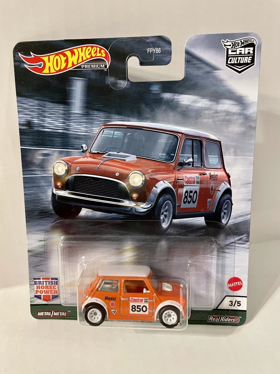 Hot Wheels Premium Car Culture Morris Mini Cooper Orange Real