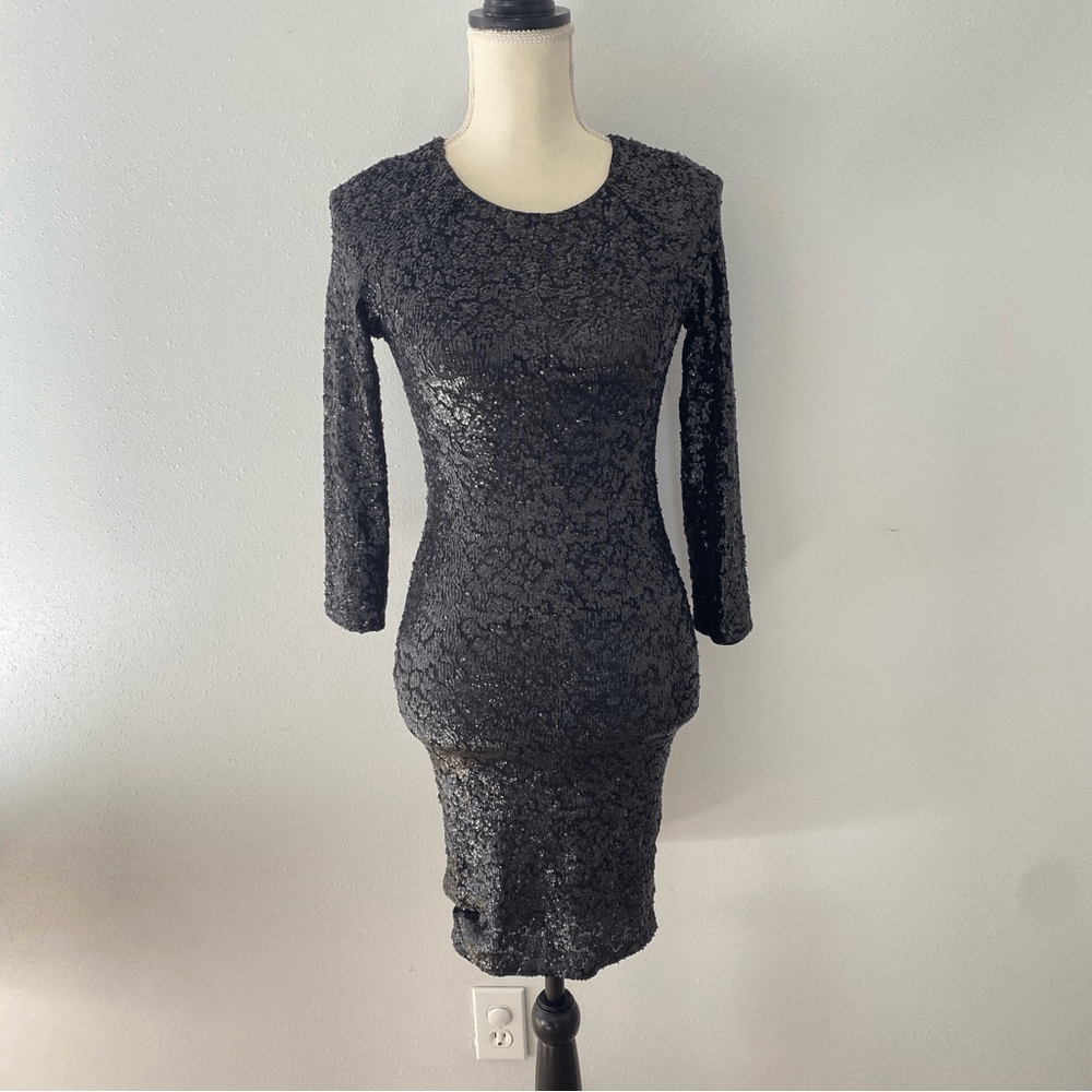 white christmas dresses Alice + Olivia Women's Velia Mini Dress - Black main image 0