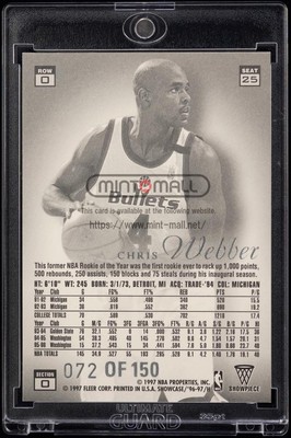 1996-97 Flair Showcase #25 Chris Webber Legacy Collection Row 0 