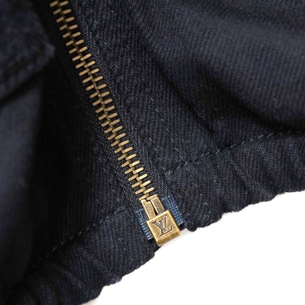 Louis Vuitton RM222M OK4 HNA10W Embossed Denim Zip Hoodie Louis Vuitton RM222M OK4 HNA10W Embossed Denim Zip Hoodie