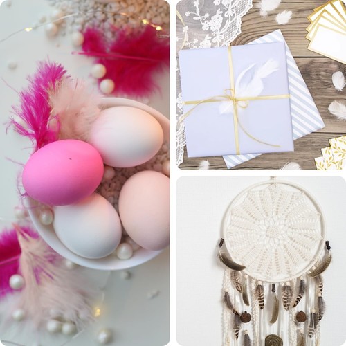 150 Pezzi Piume Grigio 10g Piume Decorative per lavoretti Abiti Decorazione Cape - Foto 5 di 7