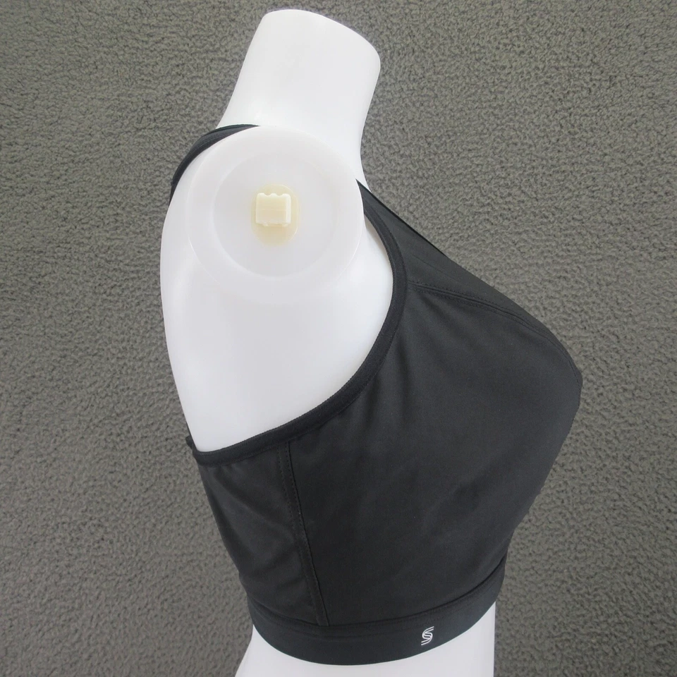 Sujetador deportivo Glamorise deportivo para mujer de alto impacto con cremallera frontal 40F negro #4575 Foto 3 de 4