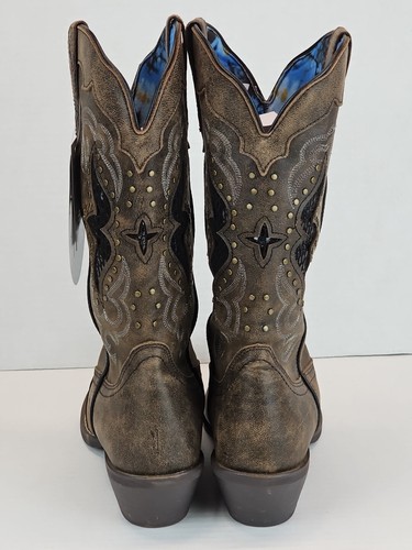 Damen Laredo Lucretia schwarz hellbraun Nietenleder Westernstiefel 52133 Gr. 7,5M - Bild 10 von 17