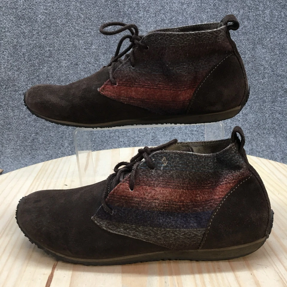 Eddie Bauer Botas Mujer 9 Chukka Con Cordones Tobillo 6180-266 Borgoña Marrón Gamuza Foto 2 de 4