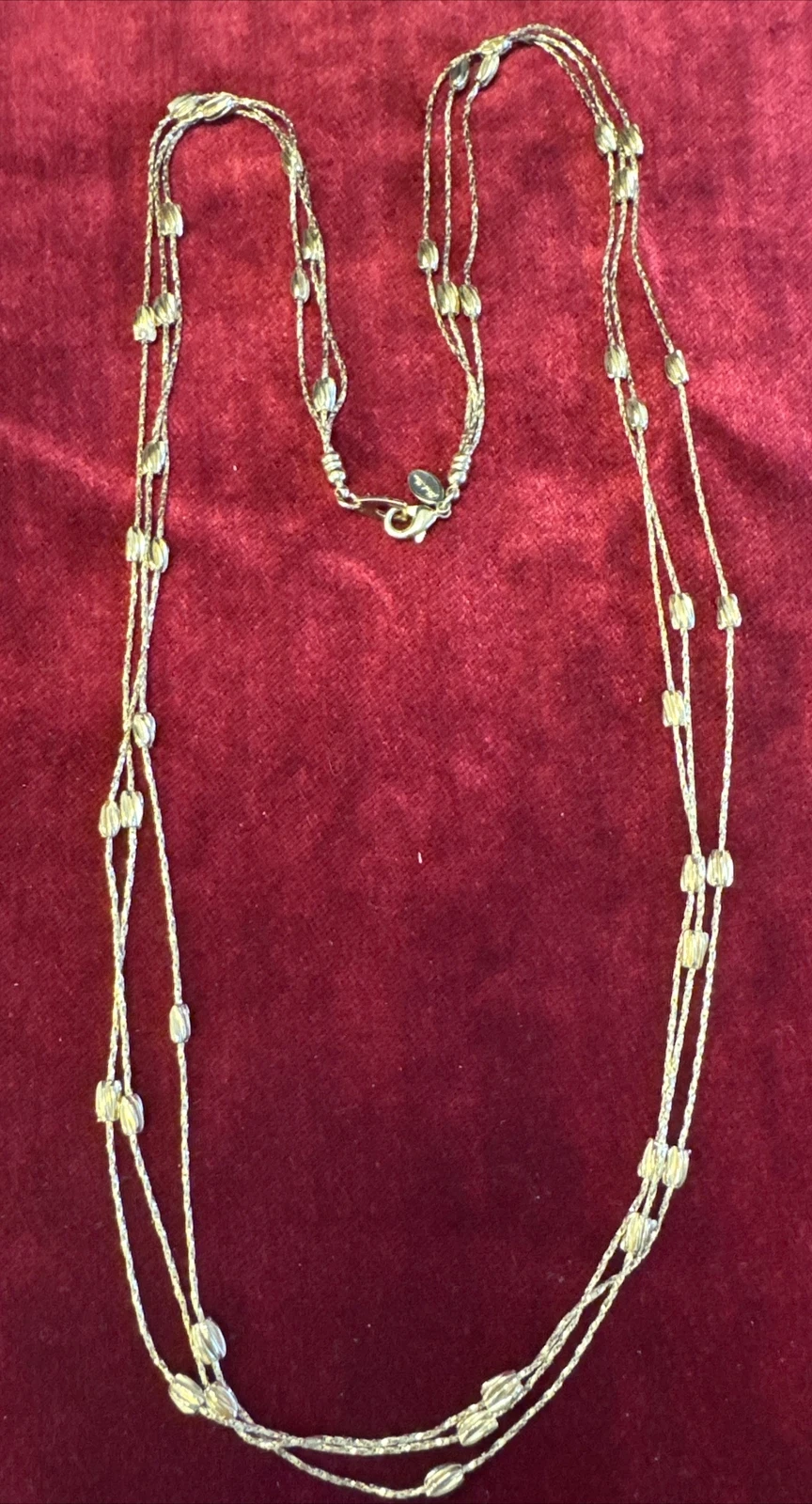 VETEMENTS "Ralph Lauren Collana Perline 3 fili color oro 30""