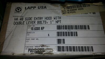 Lapp 10.6308NP Epic HA 48 Side Entry Hood Double Lever Bolts 1in NPT Connector