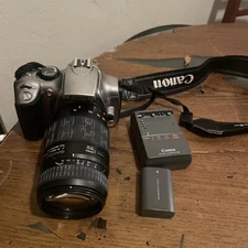 Canon EOS Digital Rebel Camera DS6041 Silver w/Lense and battery Tested Working