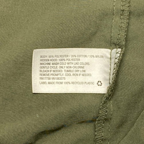 Mossimo Utility Jacket Coat Parka Full Zip Hidden Hood Green Womens Size Small - Picture 5 of 6