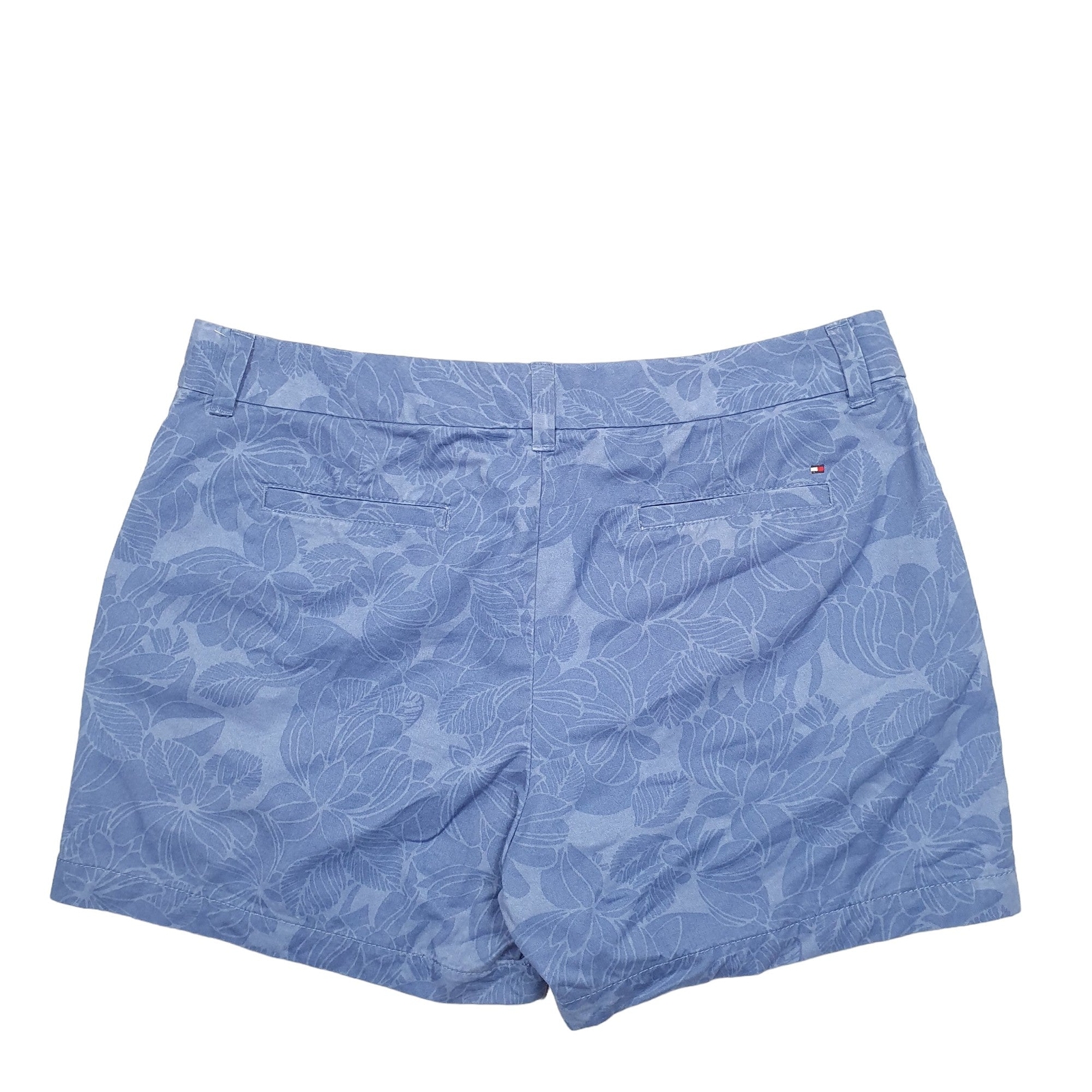 TOMMY HILFIGER Pattern Blue Chino Cotton Shorts Womens W34 image 2