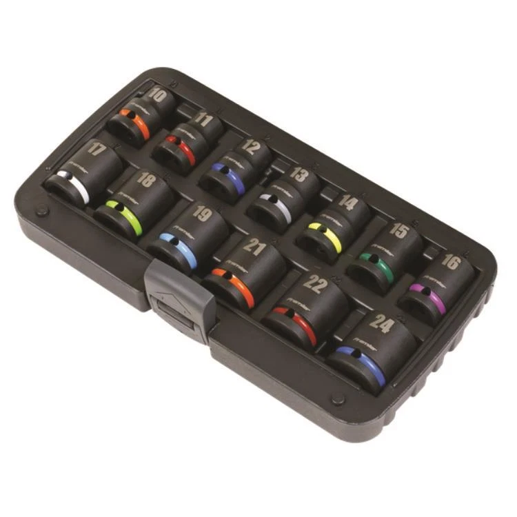 Sealey Premier 13pc 1/2" Sq Drive Impact Socket Set Metric 10 - 24mm AK5617M - Image 4 of 4