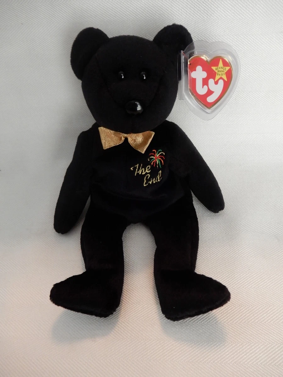 TY Beanie Baby THE END Bear 1999 With Errors