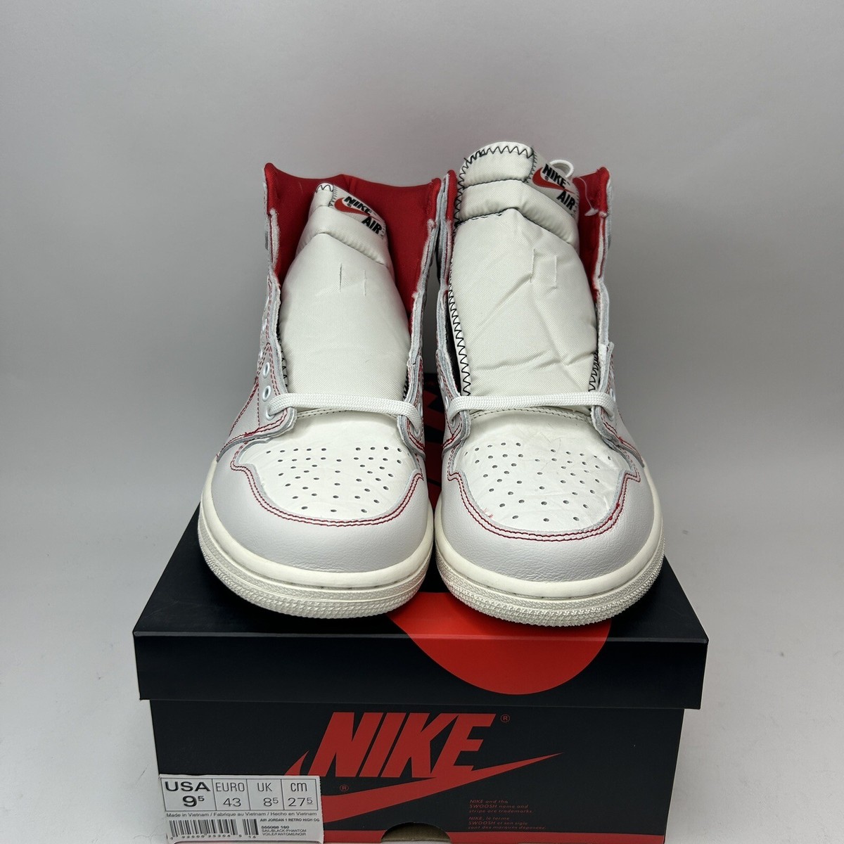 Nike Air Jordan 1 High OG “Phantom/Gym Red” 555088-160 Men's Nike Air Jordan 1 High OG “Phantom/Gym Red” 555088-160 Men's