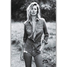 Poster stampa decorazione parete bianco nero modello super sexy Kate Moss 60034